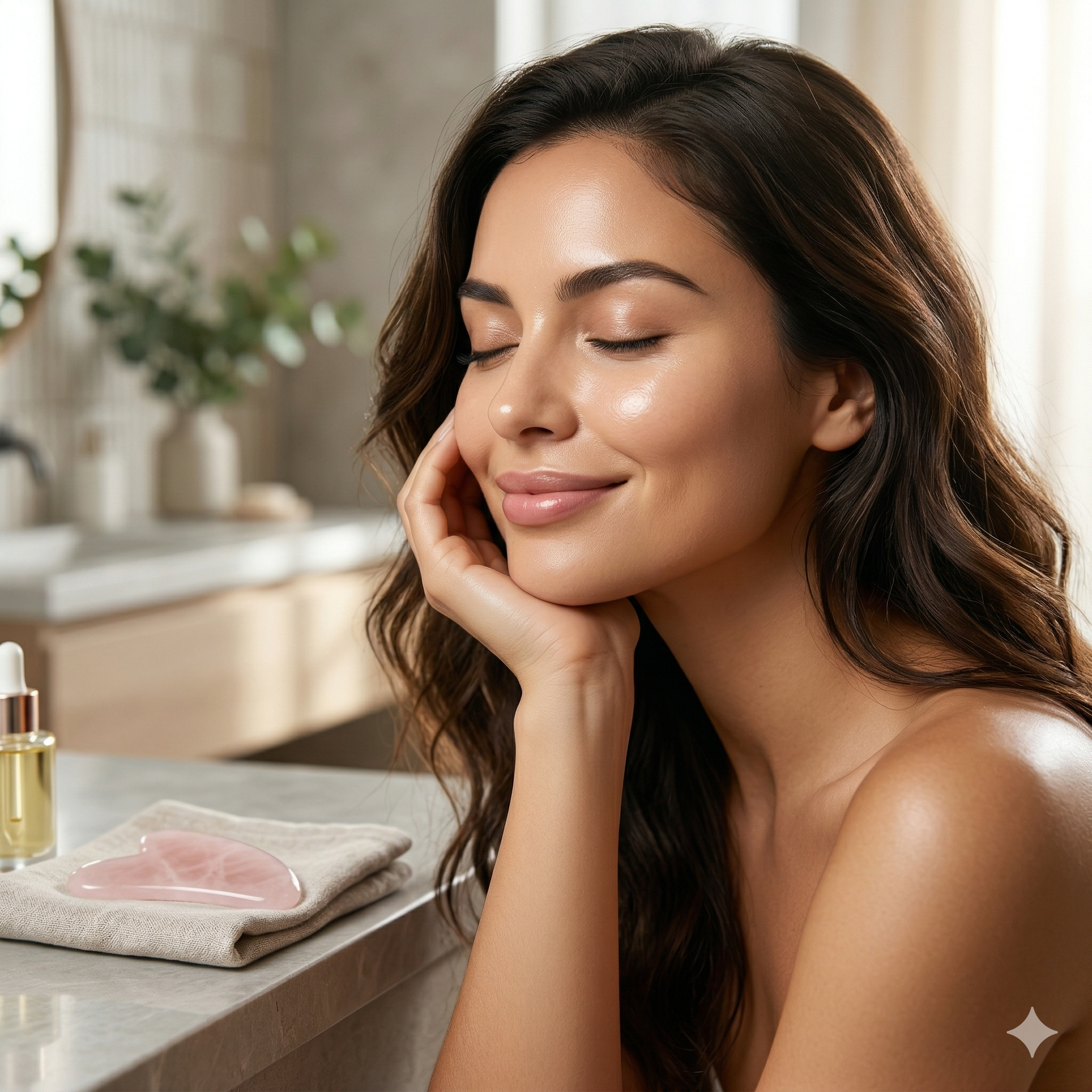 Gua Sha corazón masajeador facial natura
